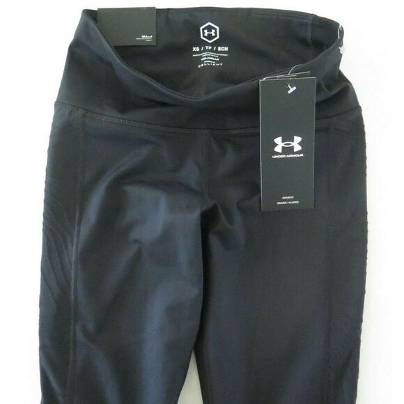 Under Armour 1356392 001 Women's Sz XS Black ColdGear Rush Full Length Leggings - Picture 2 of 8